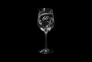 Engraved wine glass