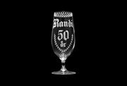 Engraved beer glass