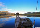 Paddling on lake Jiertajaure