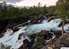 Waterfall at dusk