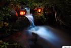 Creek with lanterns