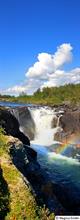 Waterfall and rainbow