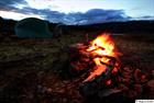 Warming campfire