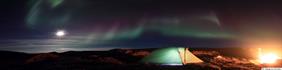 Camping under the northern lights