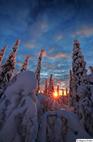 Rays of sunset