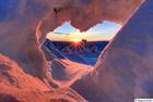 Pink snow formation