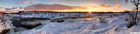 River Kaitumälven in sundown