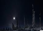 Full moon in Swedish Lapland